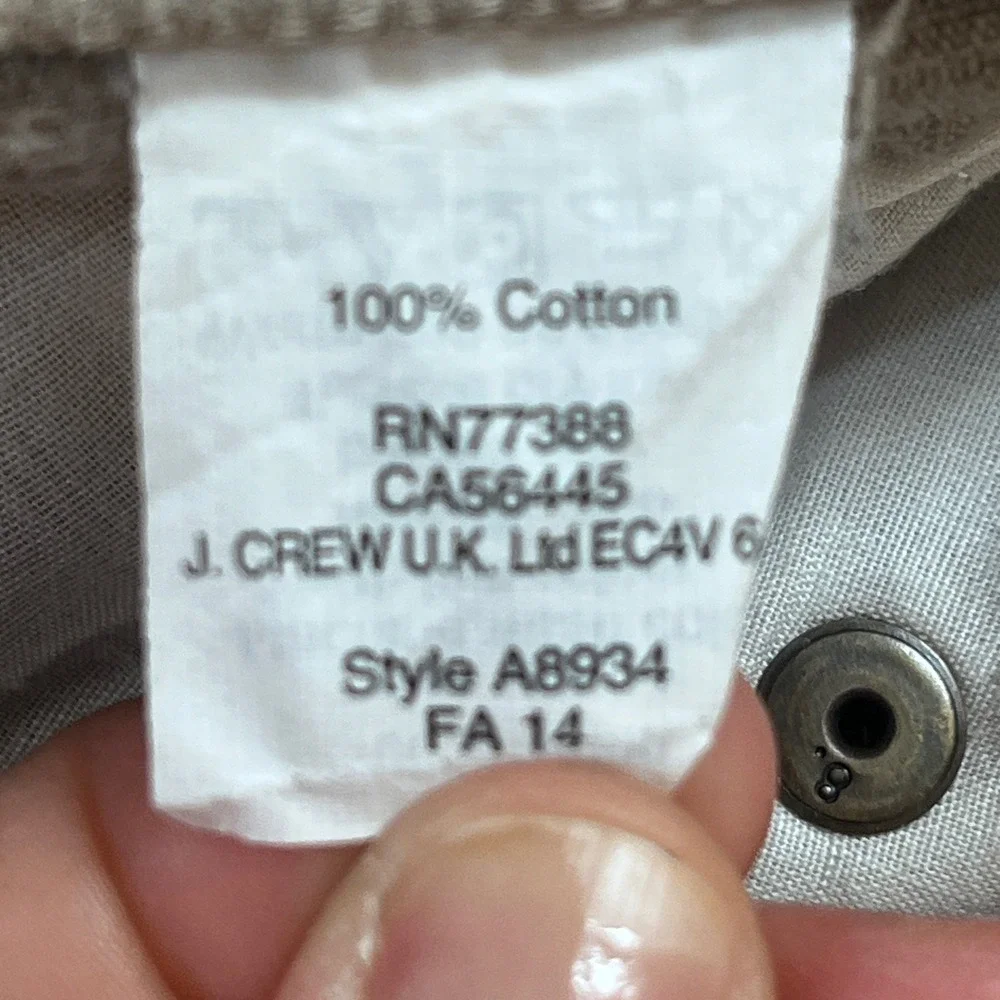 J. Crew The Sutton Corduroy Pants Mens‎ 33x32 Tan Khaki Straight Leg A8934